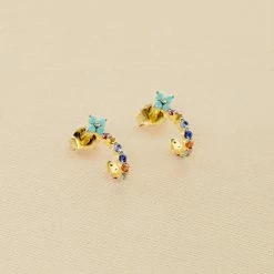 AGATHA FR Créoles BELOVED - Multicolore / Doré