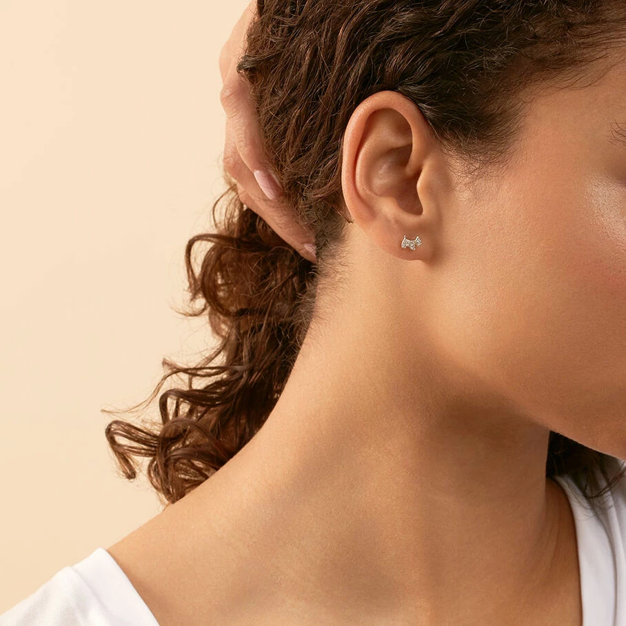 AGATHA FR Boucles D'oreilles Puces MASCOTTE - Argenté / Doré 4 AGATHA FR Boucles D'oreilles Puces MASCOTTE - Argenté / Doré – Image 2