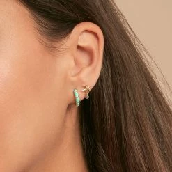 AGATHA FR Piercing Puce MIX& MATCH - Bleu / Doré -Colliers Soldes Magasin 02390461 109 TU M1