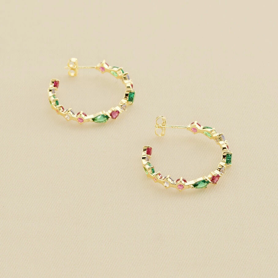 AGATHA FR Créoles ASTRE - Multicolore / Doré 3 AGATHA FR Créoles ASTRE - Multicolore / Doré