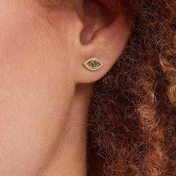 AGATHA FR Boucles D'oreilles Puces LUCKY EYE - Vert / Doré 7 AGATHA FR Boucles D'oreilles Puces LUCKY EYE - Vert / Doré -Colliers Soldes Magasin 02390790 658 TU M2