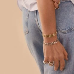 AGATHA FR Bracelet Souple HARMONIE - Argenté -Colliers Soldes Magasin 02420729 050 TU M2