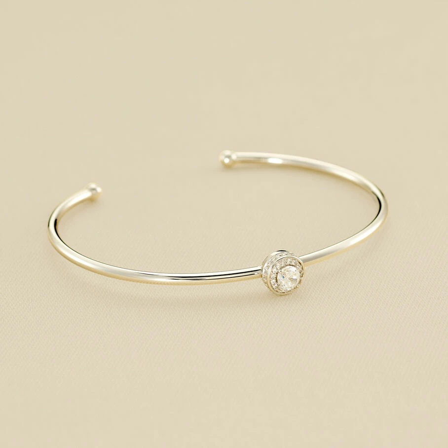 AGATHA FR Jonc IMPERIAL - Cristal / Argenté 3 AGATHA FR Jonc IMPERIAL - Cristal / Argenté