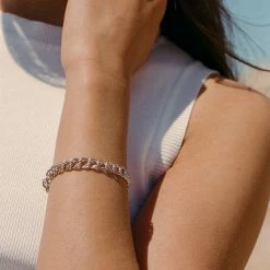 AGATHA FR Bracelet Souple ARGENT - Argenté -Colliers Soldes Magasin 02420760 050 TU M2