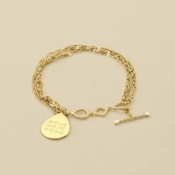 AGATHA FR Bracelet Souple NEBET - Doré -Colliers Soldes Magasin 02480262 157 TU 02