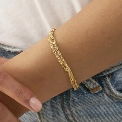 AGATHA FR Bracelet Souple NEBET - Doré -Colliers Soldes Magasin 02480262 157 TU M2