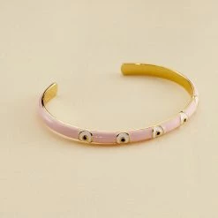 AGATHA FR Jonc CYCLADES - Rose Pâle/ Doré