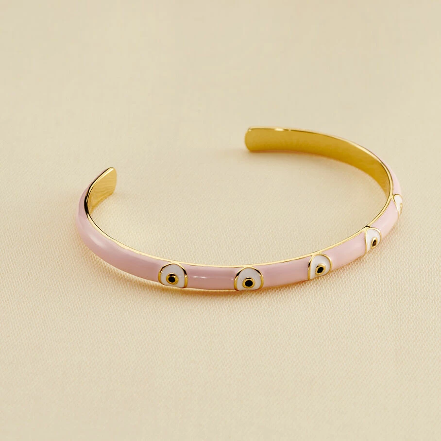 AGATHA FR Jonc CYCLADES - Rose Pâle/ Doré 3 AGATHA FR Jonc CYCLADES - Rose Pâle/ Doré