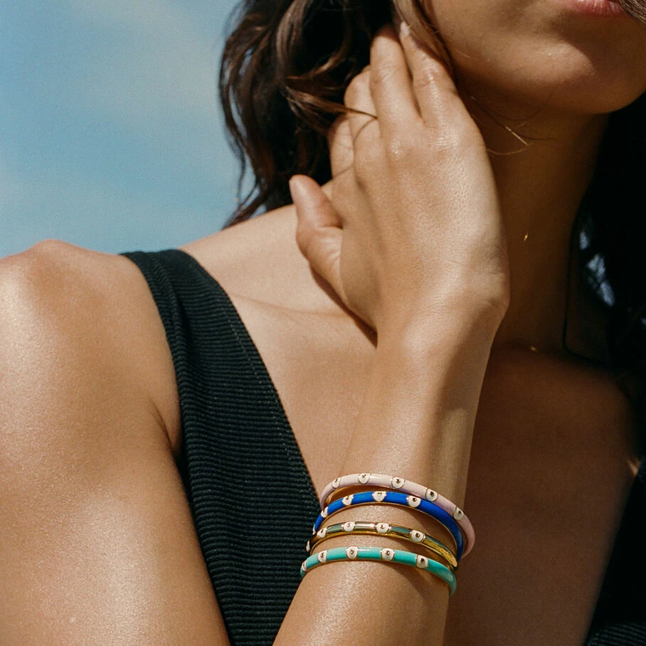 AGATHA FR Jonc CYCLADES - Rose Pâle/ Doré 5 AGATHA FR Jonc CYCLADES - Rose Pâle/ Doré – Image 3