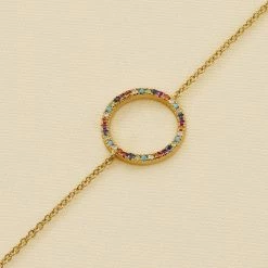 AGATHA FR Bracelet Souple RAINBOW - Multicolore / Doré