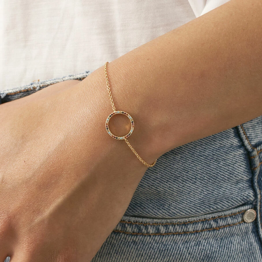 AGATHA FR Bracelet Souple RAINBOW - Multicolore / Doré 4 AGATHA FR Bracelet Souple RAINBOW - Multicolore / Doré – Image 2