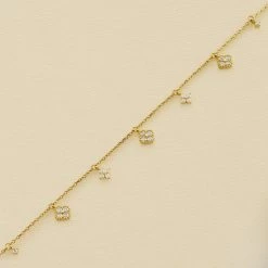 AGATHA FR Bracelet Souple BELOVED - Cristal / Doré