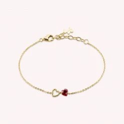 AGATHA FR Bracelet Souple BEGUIN - Rouge / Doré