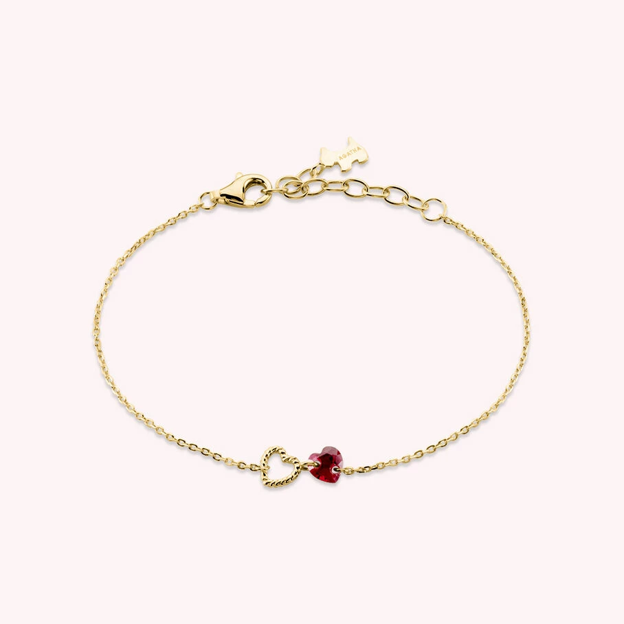 AGATHA FR Bracelet Souple BEGUIN - Rouge / Doré 3 AGATHA FR Bracelet Souple BEGUIN - Rouge / Doré