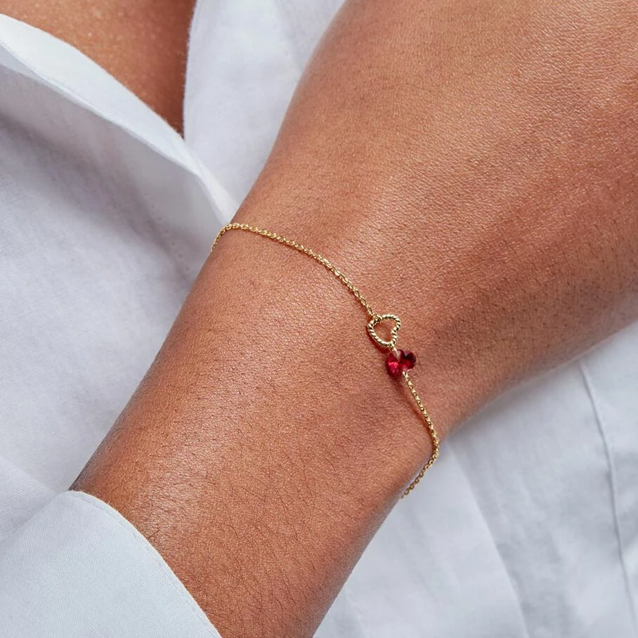 AGATHA FR Bracelet Souple BEGUIN - Rouge / Doré 4 AGATHA FR Bracelet Souple BEGUIN - Rouge / Doré – Image 2