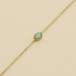 AGATHA FR Bracelet Souple ATMA - Amazonite/ Jaune