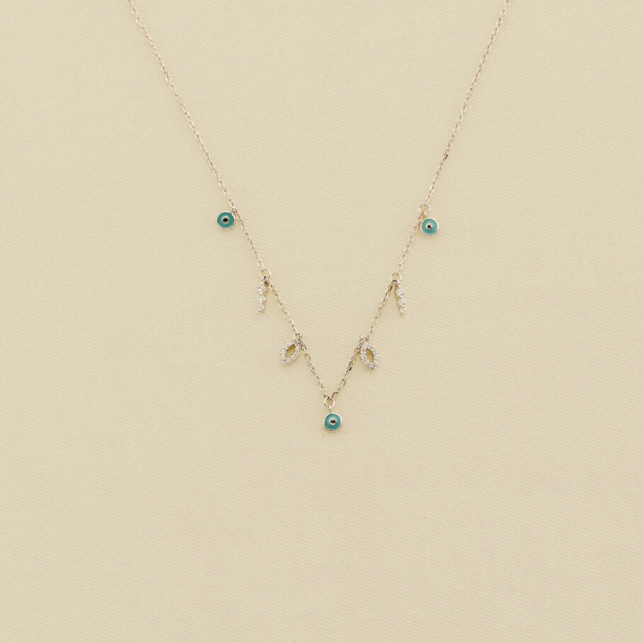 AGATHA FR Collier Ras Du Cou LUCKY EYE - Turquoise / Argenté 3 AGATHA FR Collier Ras Du Cou LUCKY EYE - Turquoise / Argenté