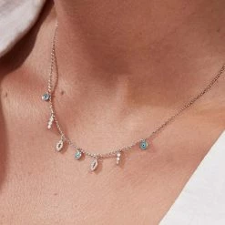 AGATHA FR Collier Ras Du Cou LUCKY EYE - Turquoise / Argenté 8 AGATHA FR Collier Ras Du Cou LUCKY EYE - Turquoise / Argenté -Colliers Soldes Magasin 02623702 650 TU M1