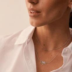 AGATHA FR Collier Mi-long RADIEUX - Argenté -Colliers Soldes Magasin 02623713 050 TU M2