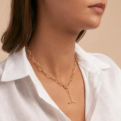 AGATHA FR Collier Mi-long CHAIN - Doré -Colliers Soldes Magasin 02651376 157 TU M1