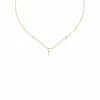 AGATHA FR Collier Ras Du Cou LETTRE F - Cristal / Doré