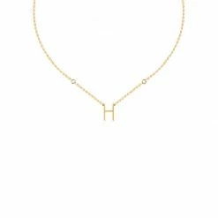 AGATHA FR Collier Ras Du Cou LETTRE H - Cristal / Doré