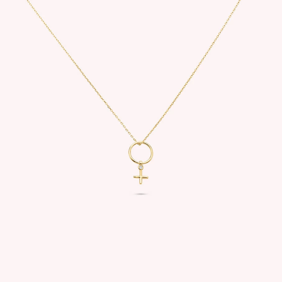 AGATHA FR Collier Mi-long FEMME - Cristal / Doré 3 AGATHA FR Collier Mi-long FEMME - Cristal / Doré