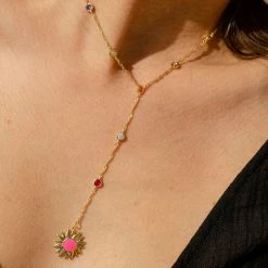 AGATHA FR Collier Mi-long RODEO - Multicolore / Doré -Colliers Soldes Magasin 02680191 256 TU M1