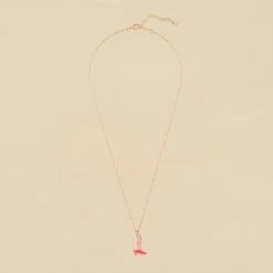 AGATHA FR Collier Mi-long RODEO - Rose / Doré -Colliers Soldes Magasin 02680192 315 TU 02