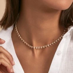 AGATHA FR Collier Ras Du Cou OLIMPIA - Cristal / Doré -Colliers Soldes Magasin 02680952 137 TU M1