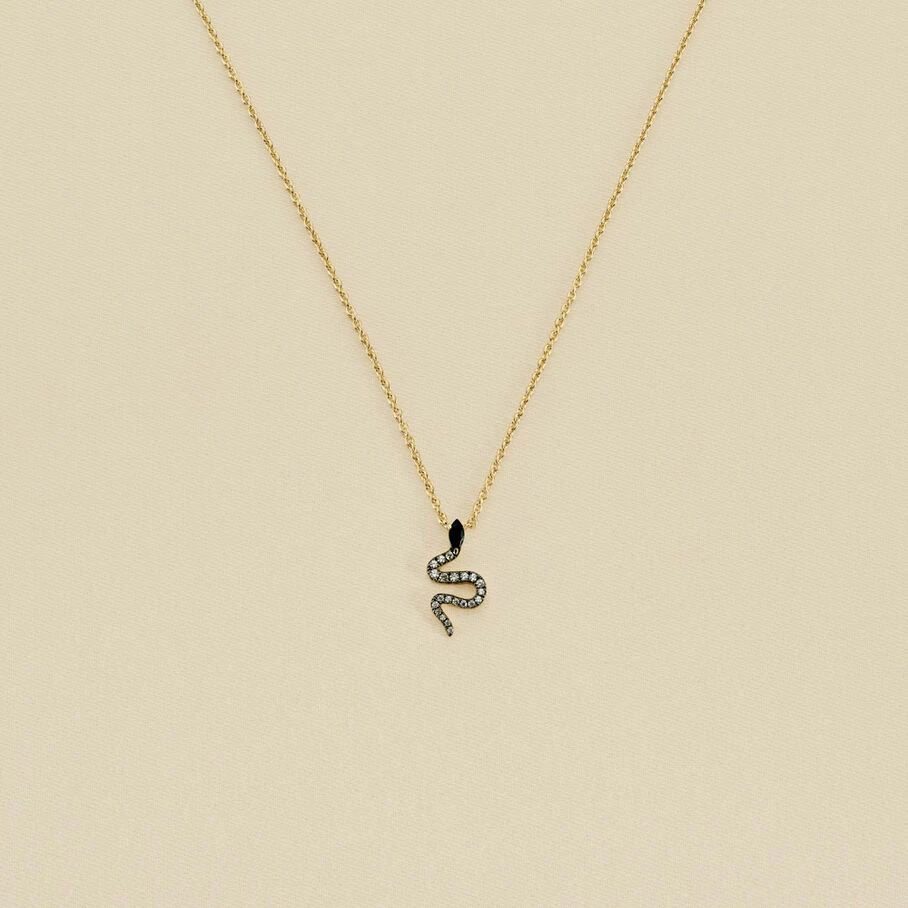 AGATHA FR Collier Ras Du Cou SNAKY - Cristal / Gun 3 AGATHA FR Collier Ras Du Cou SNAKY - Cristal / Gun