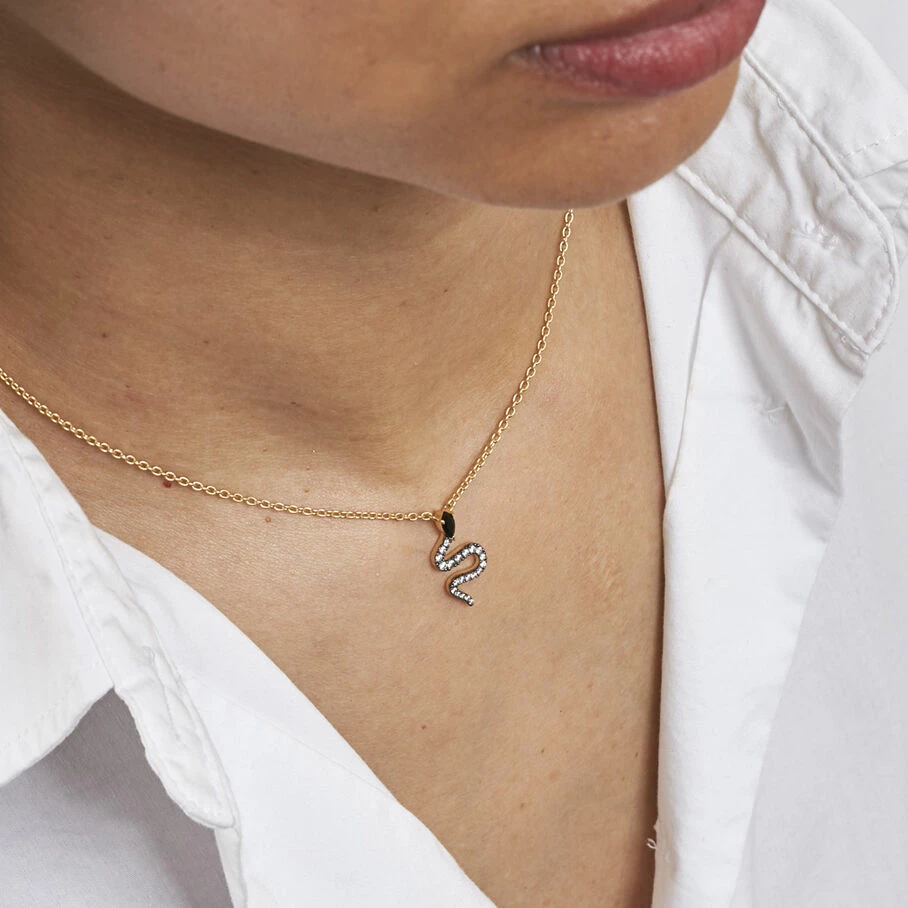 AGATHA FR Collier Ras Du Cou SNAKY - Cristal / Gun 4 AGATHA FR Collier Ras Du Cou SNAKY - Cristal / Gun – Image 2