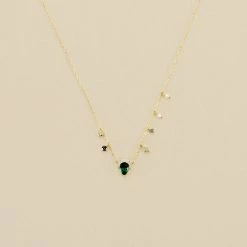 AGATHA FR Collier Ras Du Cou ASTRE - Vert / Doré