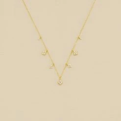 AGATHA FR Collier Ras Du Cou BELOVED - Cristal / Doré