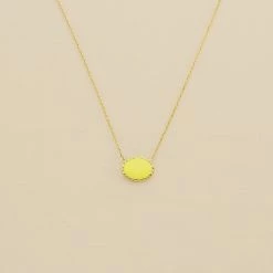 AGATHA FR Collier Mi-long ATMA - Amazonite/ Jaune -Colliers Soldes Magasin 02690140 780 TU 02