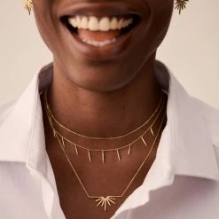 AGATHA FR Collier Ras Du Cou RADIEUX - Doré -Colliers Soldes Magasin 02690144 157 TU M2