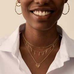 AGATHA FR Collier Mi-long RADIEUX - Doré -Colliers Soldes Magasin 02690145 157 TU M2